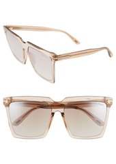 TOM FORD Sabrina 58mm Square Sunglasses