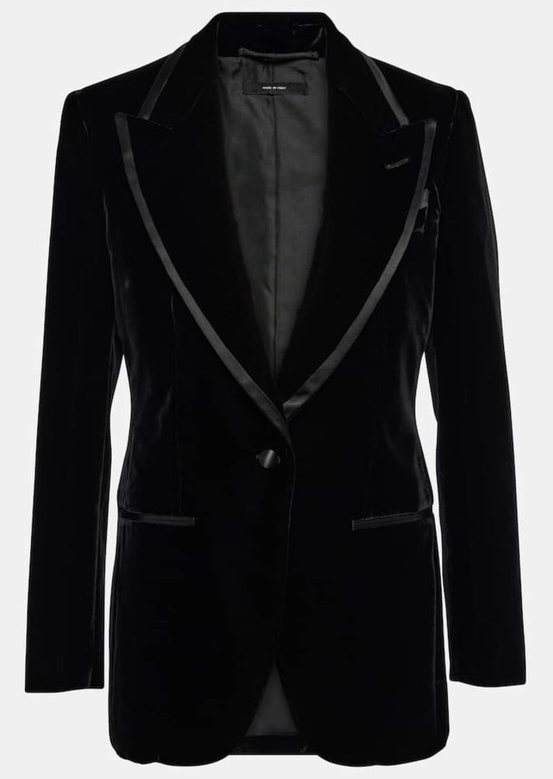 Tom Ford Single-breasted velvet tuxedo jacket