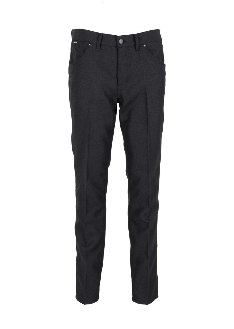 Tom Ford Slim-Fit Trousers in Black Polyester