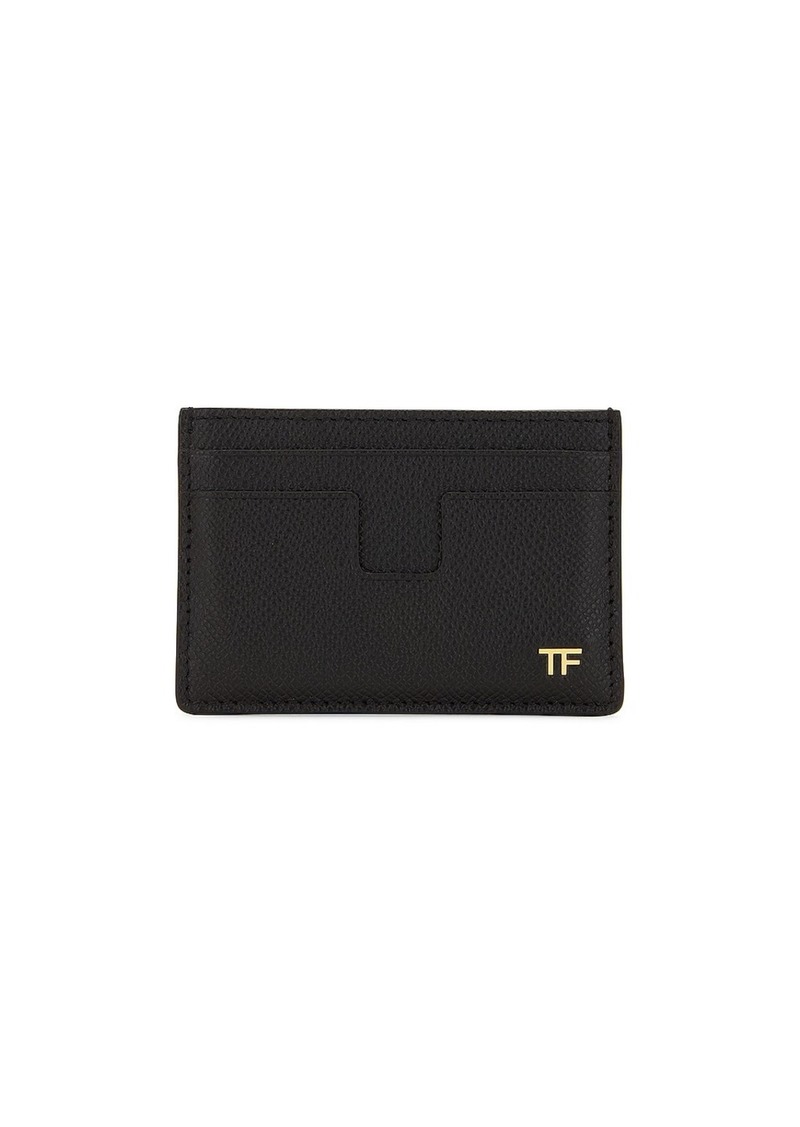 TOM FORD Small Grain Calf T Line Classic Card Holder