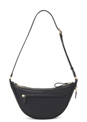 TOM FORD Smooth Grain Leather & Smooth Leather Zip Crescent Bag