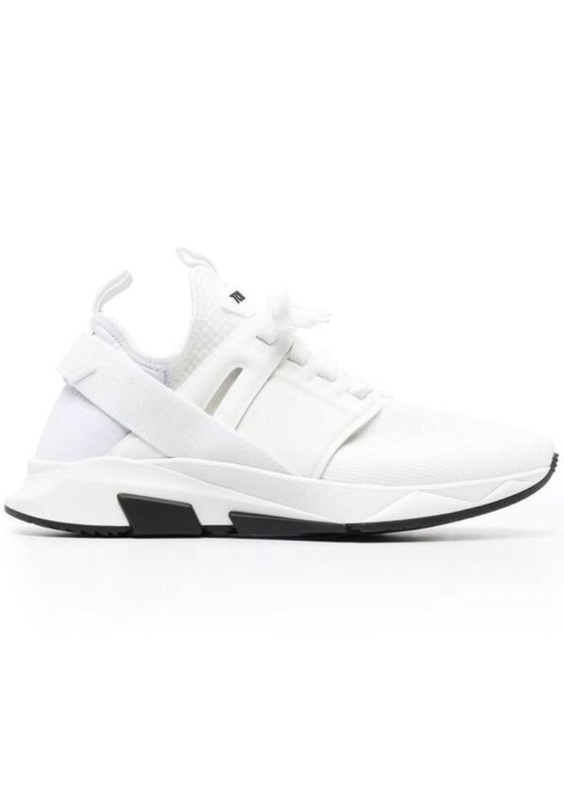 TOM FORD Jago neoprene and suede sneakers