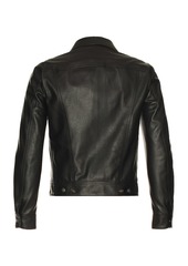 TOM FORD Soft Grain Leather Zip Jean Jacket