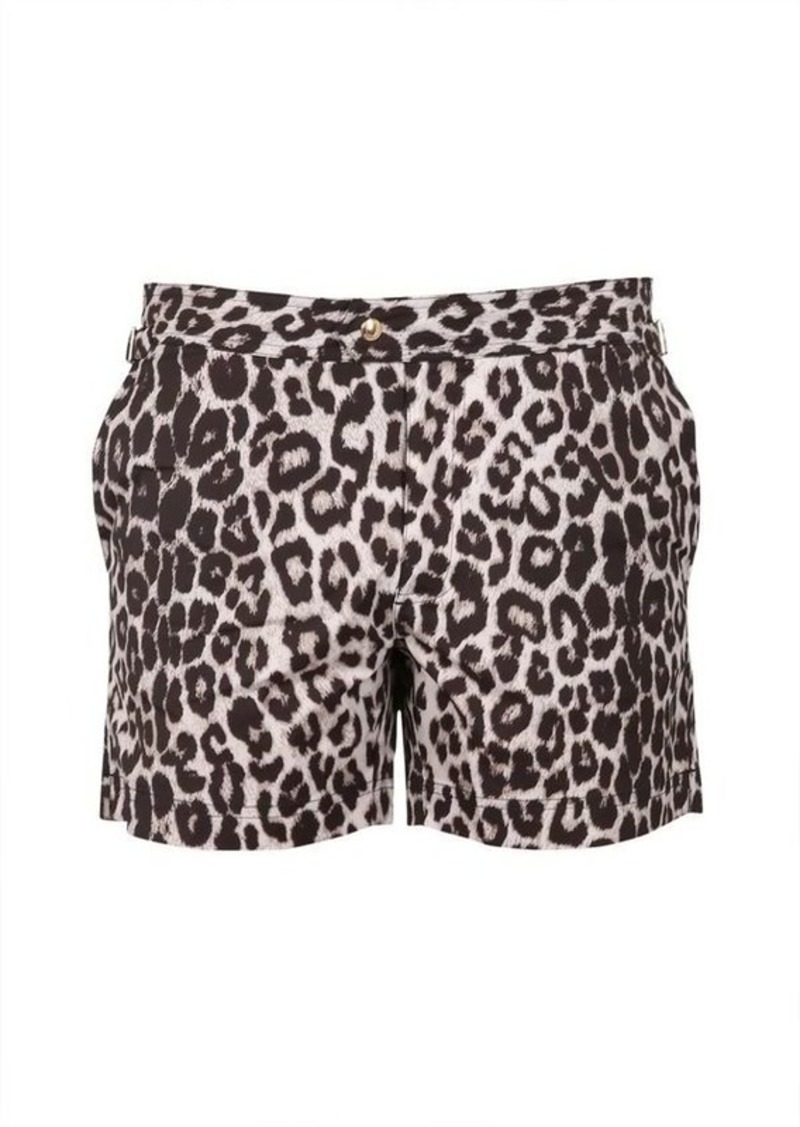 TOM FORD SPOTTED PRINT BOXER SWIMSUIT