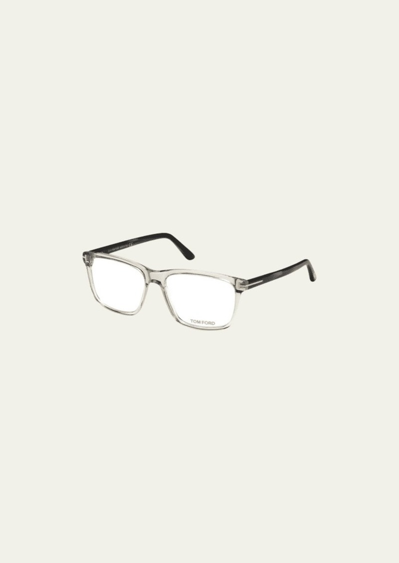 TOM FORD Square Acetate Optical Glasses  Gray