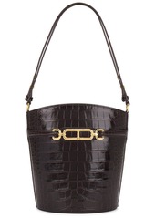 TOM FORD Stamped Croc Medium Bucket Bag