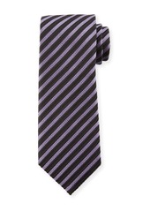 TOM FORD Striped Silk 8cm Tie  Purple