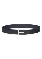 TOM FORD T Icon Reversible Soft Grain Leather Belt