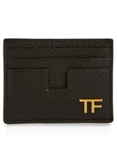 TOM FORD T-Line Soft Grain Leather Card Holder