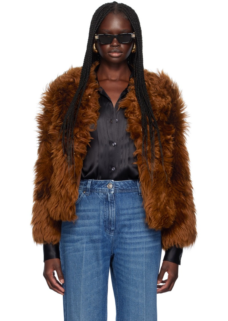 TOM FORD Tan Curly Shearling Jacket