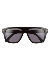 Tom Ford Thor 56mm Navigator Sunglasses in Black/Smoke at Nordstrom