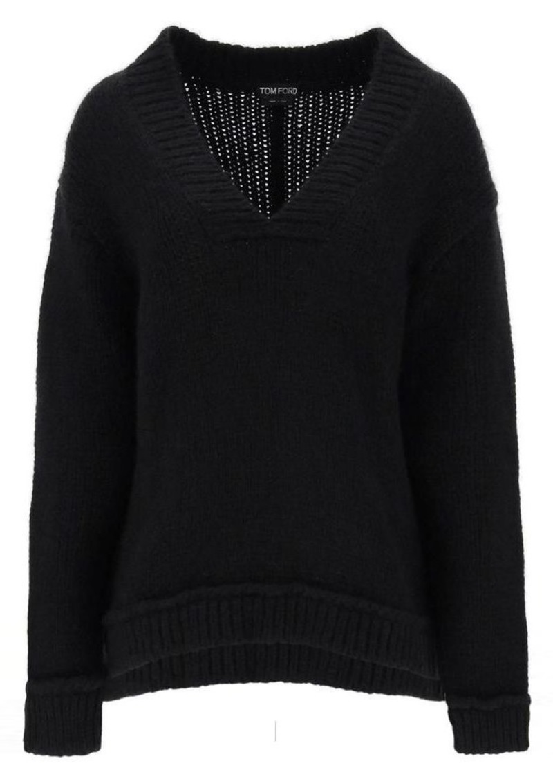 Tom ford v-neck sweater in alpaca wool