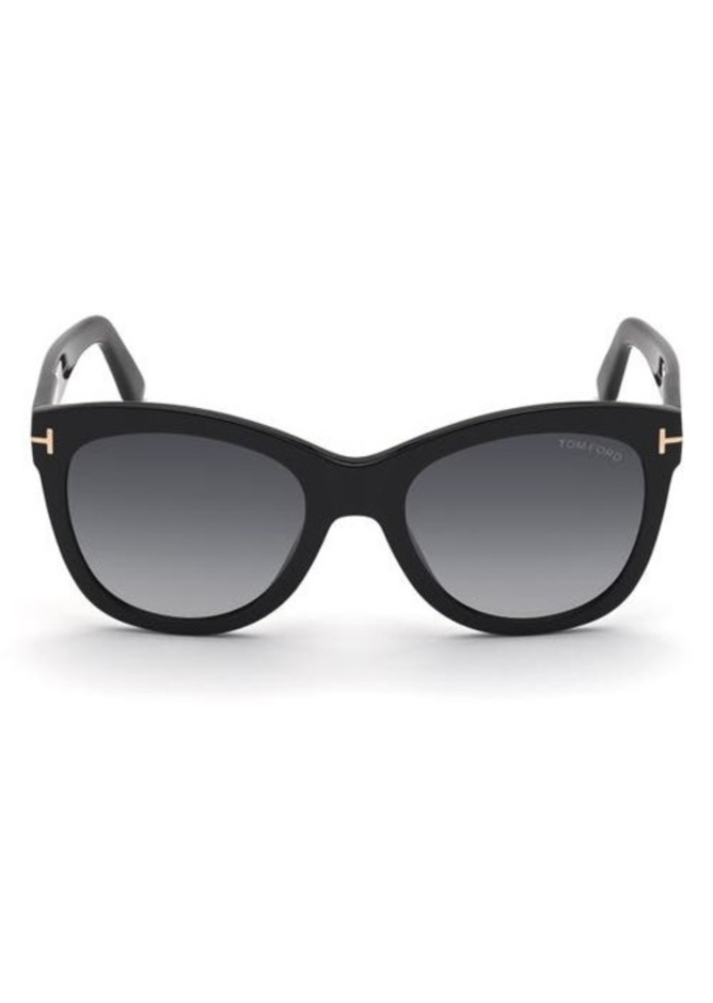 TOM FORD Wallace 54mm Gradient Cat Eye Sunglasses