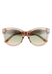 TOM FORD Wallace 54mm Gradient Cat Eye Sunglasses