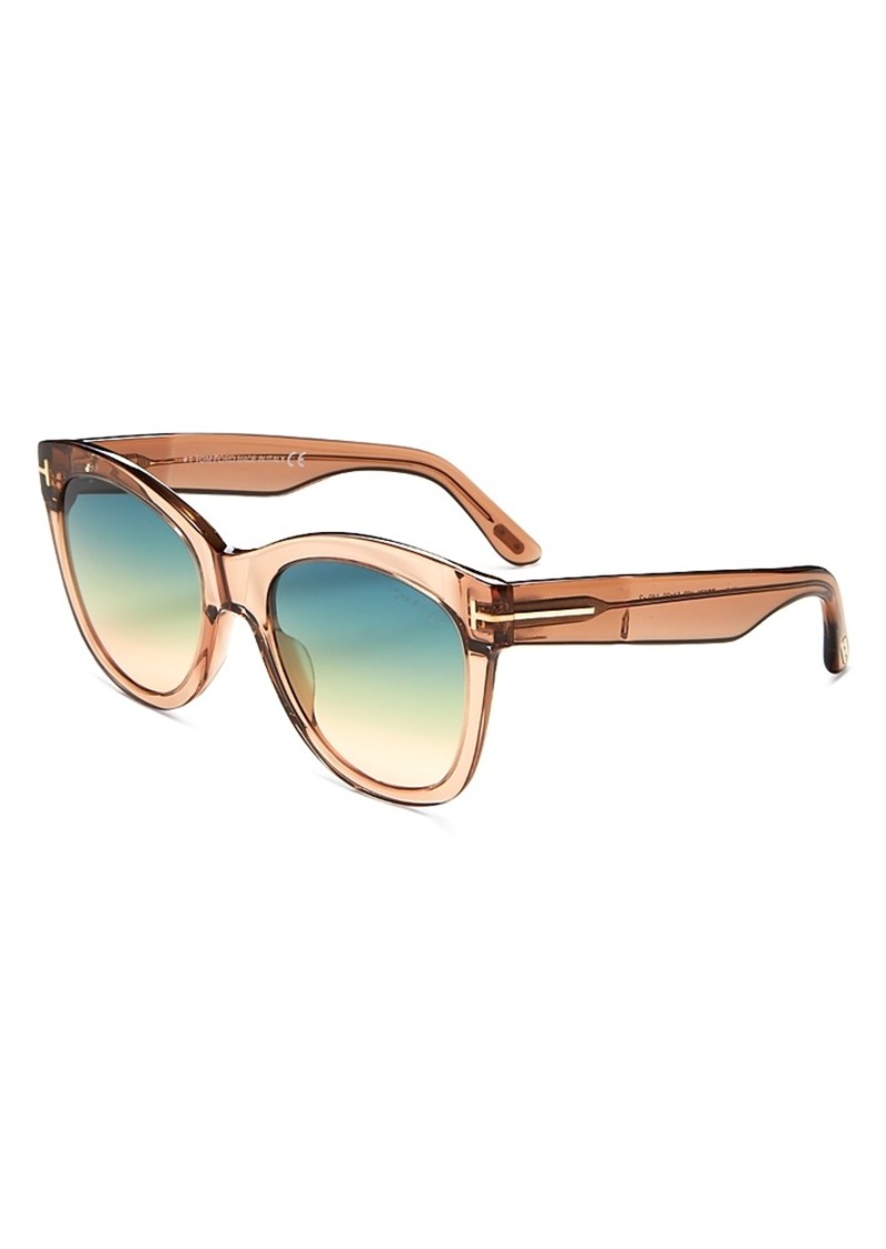 Tom Ford Wallace Cat Eye Sunglasses, 54mm