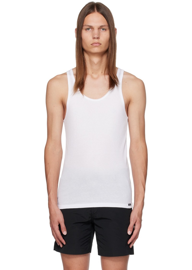 TOM FORD White Scoop Neck Tank Top