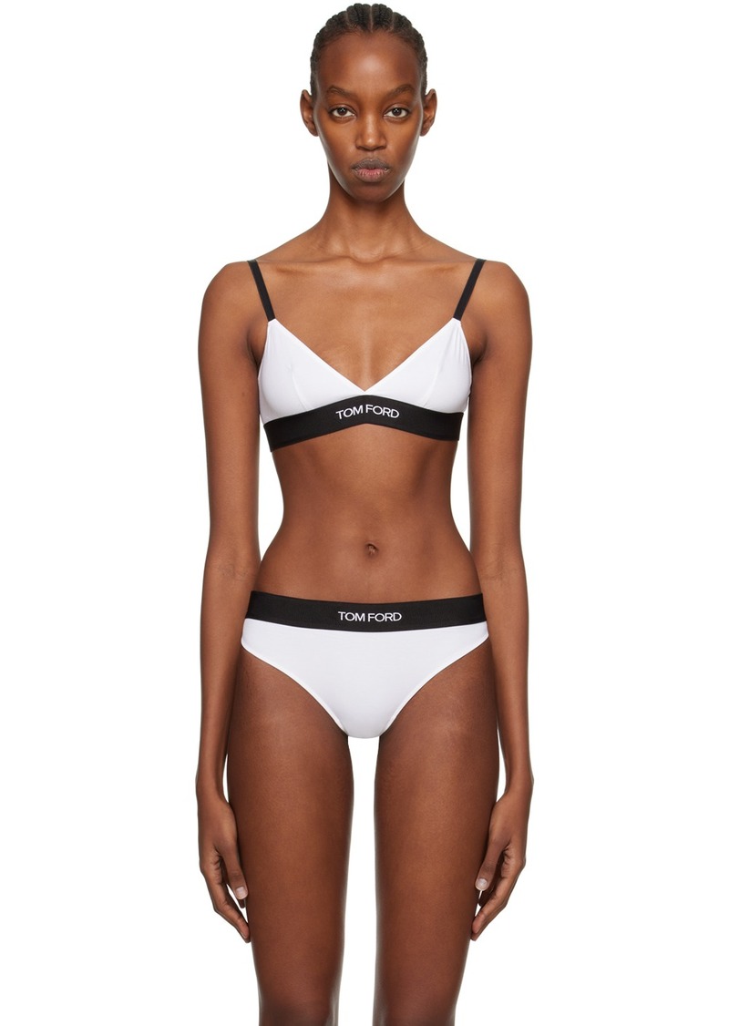 TOM FORD White Triangle Bra