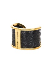 TOM FORD Whitney Embossed Croc Brass Cuff Bracelet