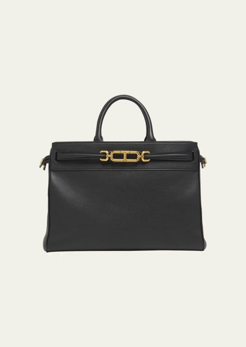 TOM FORD Whitney Large Top-Handle Bag in Leather