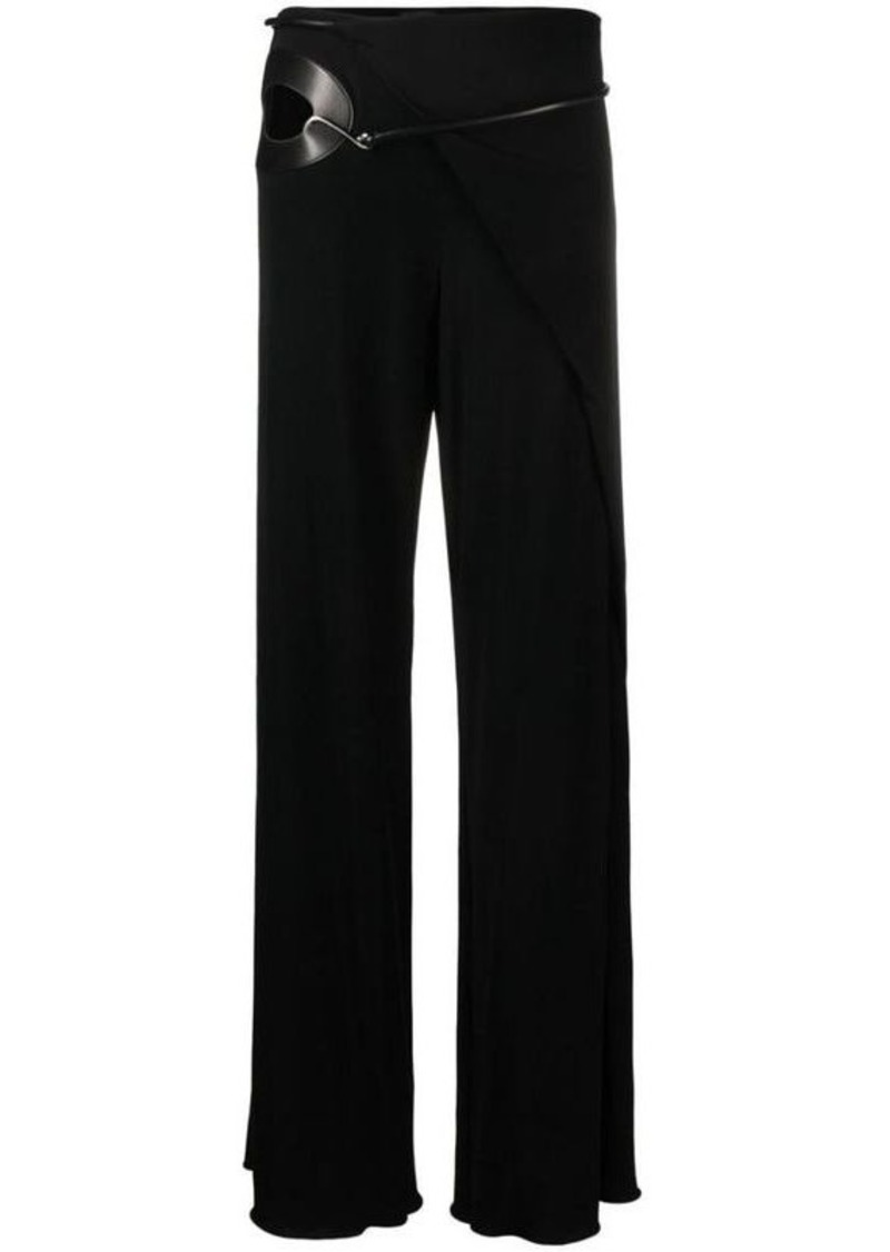 TOM FORD WIDE LEG TROUSERS WITH CUT-OUT DETAIL
