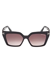 TOM FORD Winona 53mm Gradient Cat Eye Sunglasses