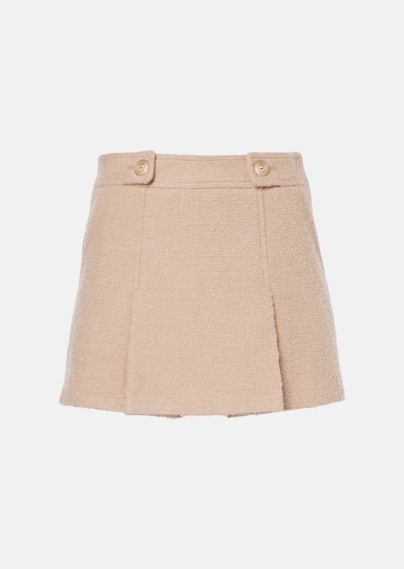 Tom Ford Wool and silk-blend bouclé miniskirt