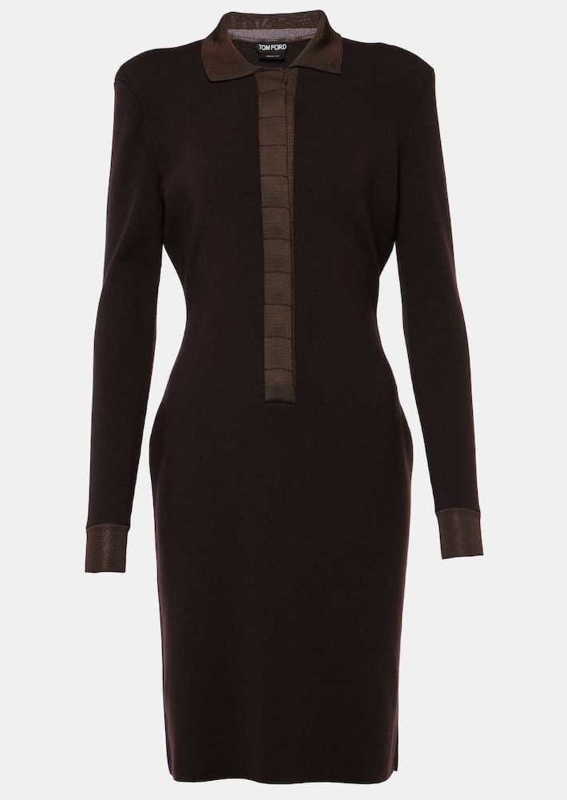 Tom Ford Wool and silk-blend minidress