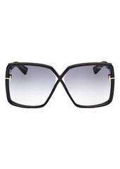 TOM FORD Yvonne 63mm Oversize Gradient Butterfly Sunglasses