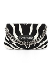 TOM FORD Zebra Print Label Mini Chain Bag