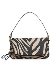 TOM FORD Zebra Stripe Calfskin Leather Shoulder Bag