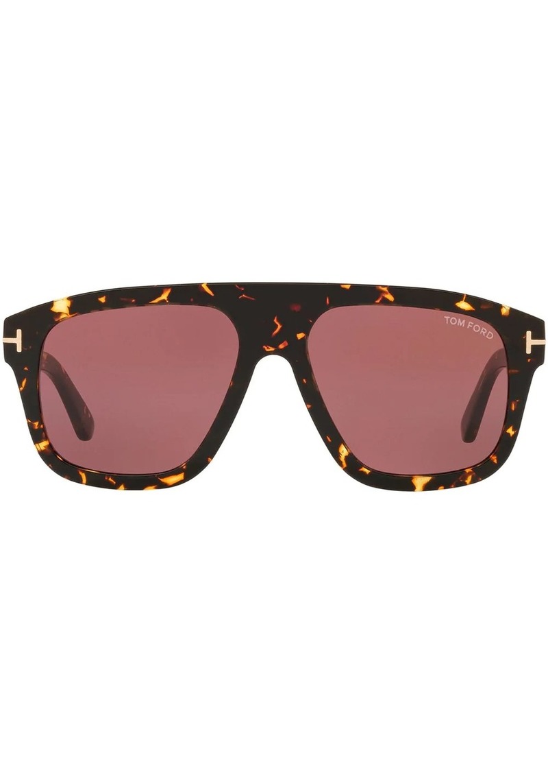 Tom Ford tortoiseshell-effect oversize-frame sunglasses