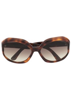 Tom Ford tortoiseshell oval-frame sunglasses