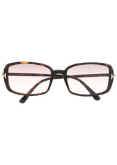 Tom Ford tortoiseshell rectangular-frame sunglasses