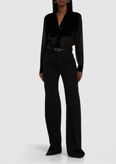 Tom Ford Velvet & Georgette Silk Shirt