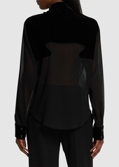 Tom Ford Velvet & Georgette Silk Shirt