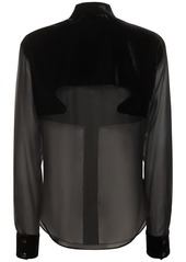 Tom Ford Velvet & Georgette Silk Shirt