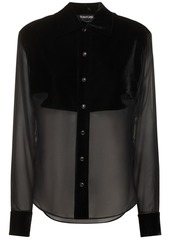 Tom Ford Velvet & Georgette Silk Shirt