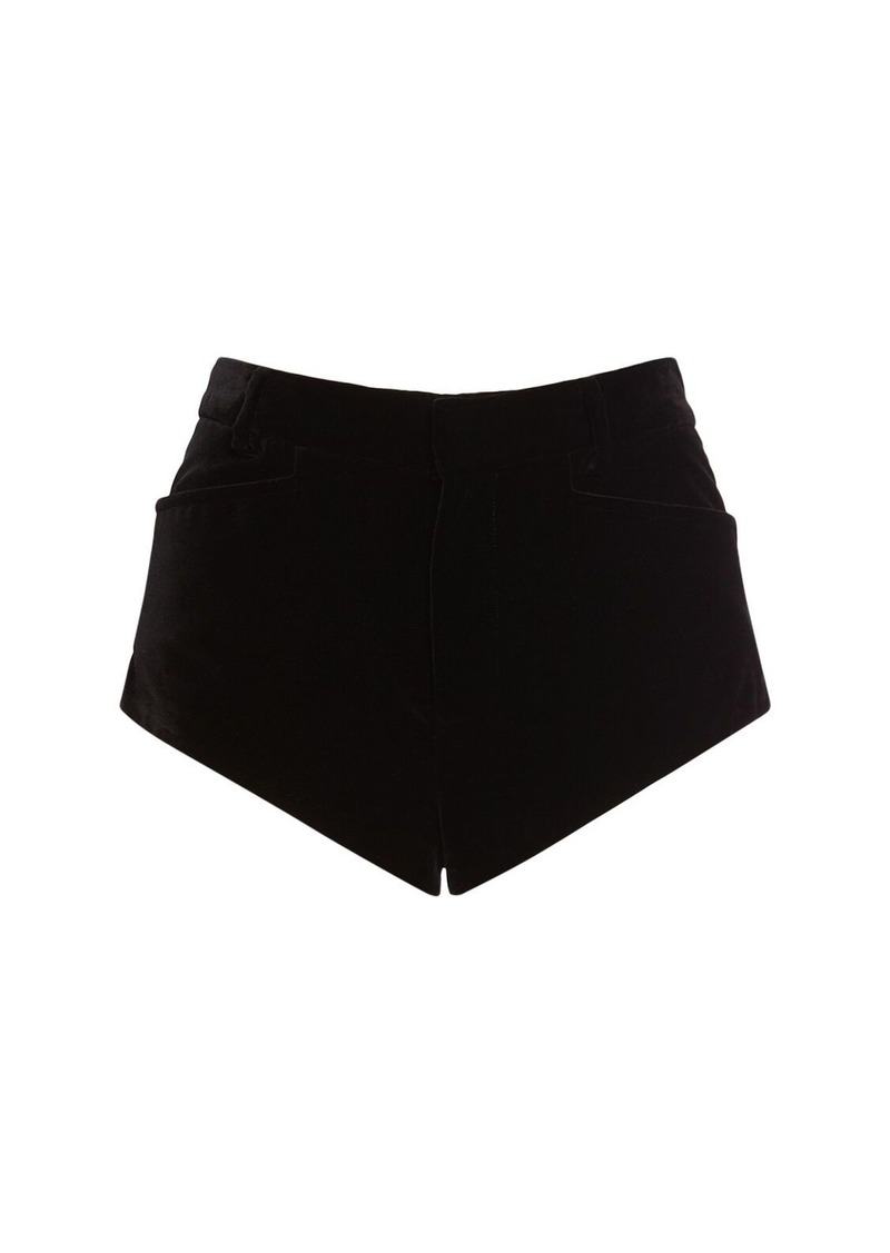 Tom Ford Velvet Cotton Mid Rise Shorts