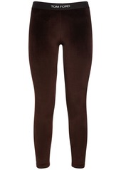 Tom Ford Velvet Logo High Waist Leggings