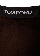 Tom Ford Velvet Logo High Waist Leggings