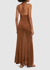 Tom Ford Viscose Jersey Knit Flared Long Dress