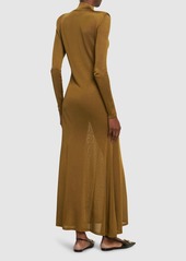 Tom Ford Viscose Jersey Turtleneck L/s Maxi Dress