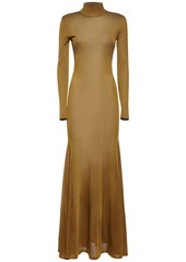 Tom Ford Viscose Jersey Turtleneck L/s Maxi Dress