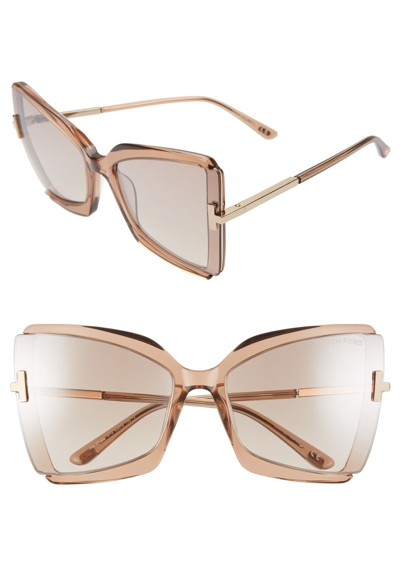 tom ford gia 63mm oversize butterfly sunglasses