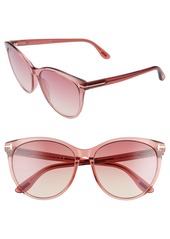 Tom Ford Maxim 59mm Gradient Cat Eye Sunglasses in Pink/Pink at Nordstrom