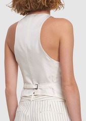 Tom Ford Wool & Silk Pinstriped Sleeveless Vest