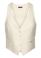 Tom Ford Wool & Silk Twill Racerback Waistcoat