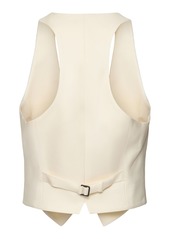 Tom Ford Wool & Silk Twill Racerback Waistcoat