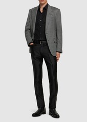 Tom Ford Wool Blend Twill Straight Pants