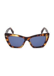 Tom Ford Wyatt 56MM Cat Eye Sunglasses